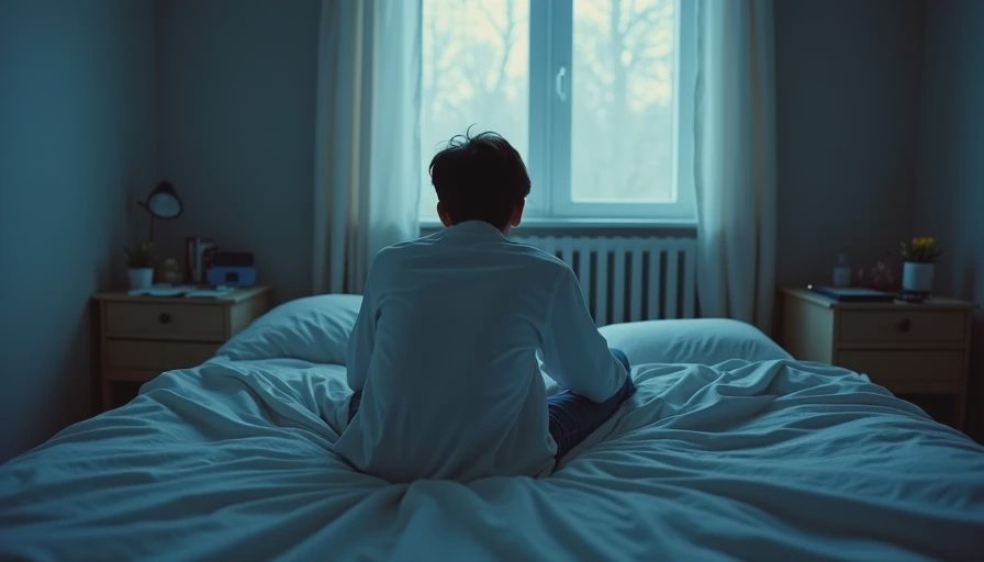 A documentary-style photo of a teenager in a dimly lit room, secretly hiding a smartphone under their pillow.