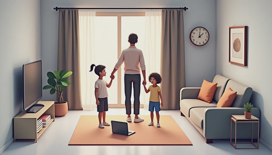 Visual context for screen time rules for kids