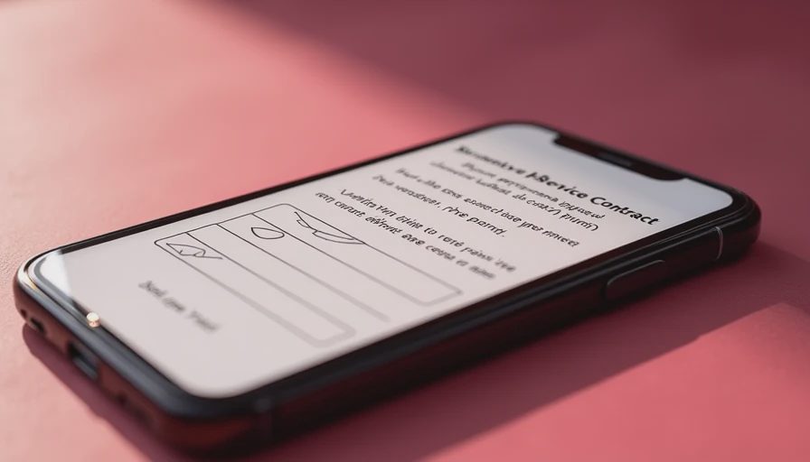 Visual context for teen phone contract template